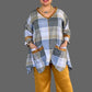 DTH 100% Cotton 2-Pocket V-Neck Top