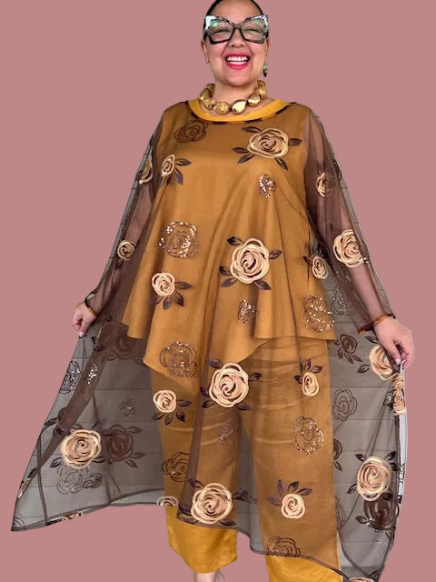DTH Mesh Floral Overlay