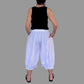 Vanity Couture Pleated Hem White Pants