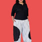Black & White Elastic Pants