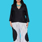 Vanite Couture Wrap Top (Black or Royal Blue)