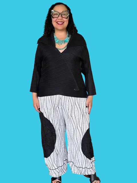 Vanite Couture Wrap Top (Black or Royal Blue)
