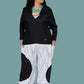 Vanite Couture Wrap Top (Black or Royal Blue)