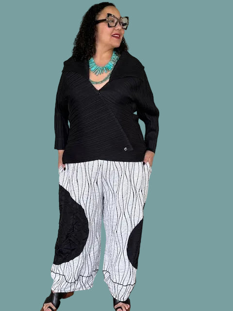 Vanite Couture Wrap Top (Black or Royal Blue)
