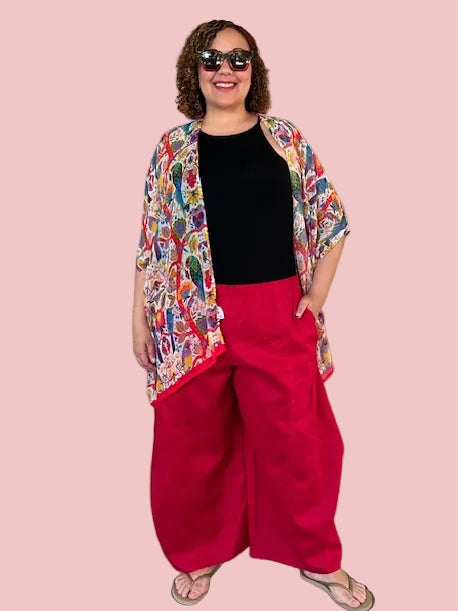 Bright Floral Ruana