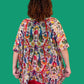Bright Floral Ruana