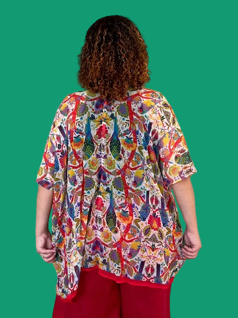 Bright Floral Ruana