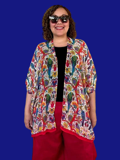 Bright Floral Ruana