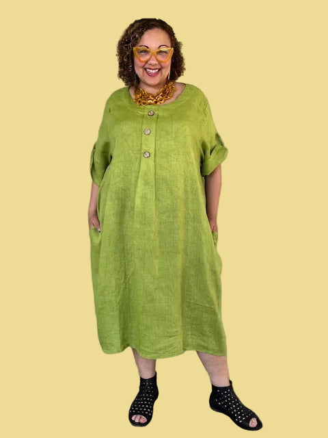 Transparente 3-Button Tunic (Red, White, Black, or Kiwi)