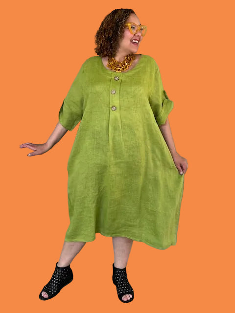 Transparente 3-Button Tunic (Red, White, Black, or Kiwi)