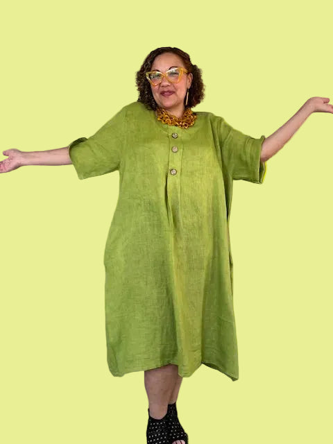 Transparente 3-Button Tunic (Red, White, Black, or Kiwi)