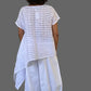 DTH 100% LInen  Sideways Top with Cap Sleeves