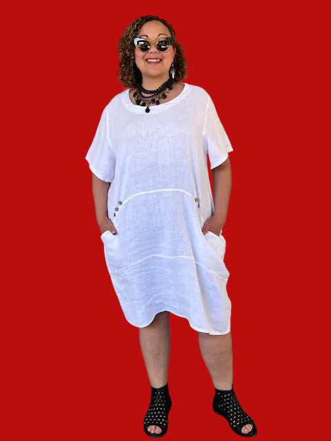 Transparente Zada Dress (Red, White, Black)