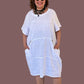 Transparente Zada Dress (Red, White, Black)