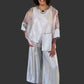 IC Collection Metallic Silver  Standup Collar Top and Matching Pants (Sold Separately)