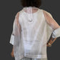 IC Collection Metallic Silver  Standup Collar Top and Matching Pants (Sold Separately)