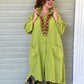 Transparent 100% Linen Long Duster (Black, Kiwi, Denim Blue, or White)