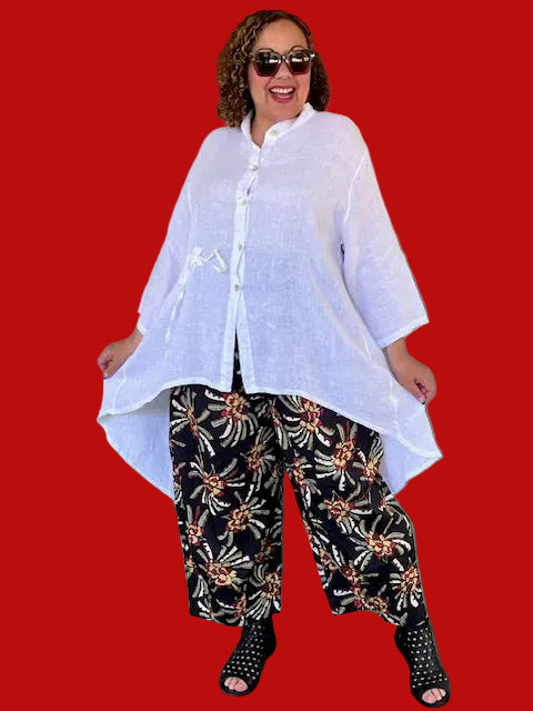 Transparente Hi Low Jacket With Side Tie