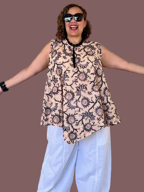 DTH 100% Cotton Voile Hankerchief Top