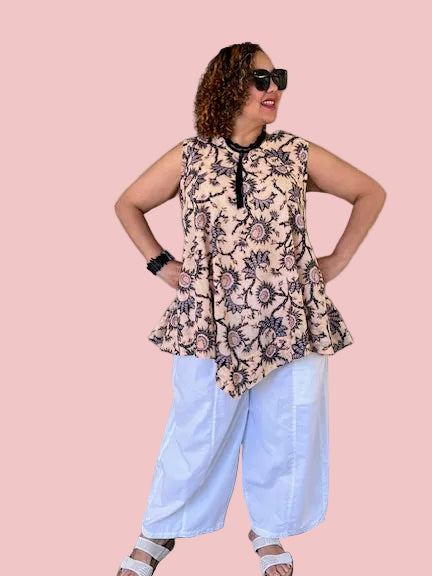DTH 100% Cotton Voile Hankerchief Top