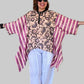DTH 100% Cotton Mixed Print  Waterfall Top