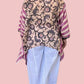 DTH 100% Cotton Mixed Print  Waterfall Top