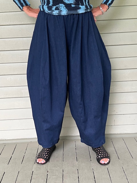 DTH 100% Stretch Cotton Denim Seamed Pants