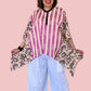 DTH 100% Cotton Mixed Print  Waterfall Top