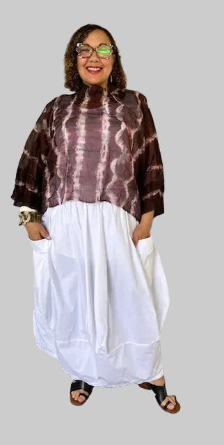 DTH 100% Silk Organza Hand Dyed Cropped Top