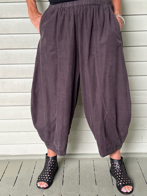 Gerties Full Ankle Pant - Mineral Gray Corduroy