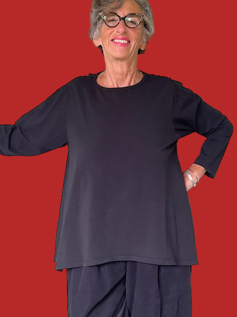 Gerties Long Angel Top - (Peacock, Red Zinc, Sienna, Midnight, Black, Amber or White)