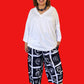 DTH 100% Cotton Hand Batik from Ghana Seamed Pants