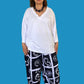 DTH 100% Cotton Hand Batik from Ghana Seamed Pants