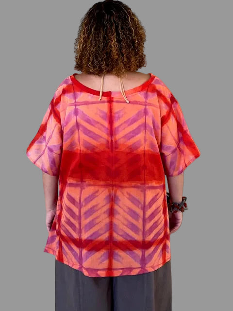 DTH 100% Cotton Voile Simple Top (Blue or Orange)
