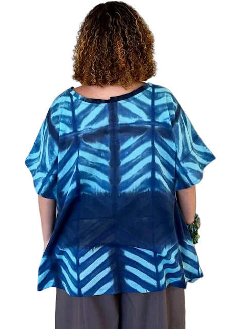 DTH 100% Cotton Voile Simple Top (Blue or Orange)