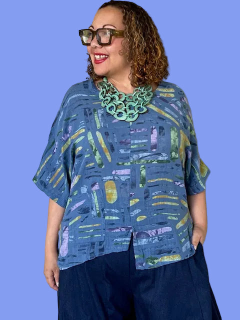 Transparente Vicki Top (Kiwi, Blue, or White)