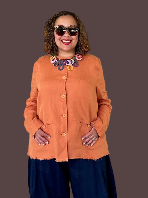 Risoni Frayed Hem Jacket