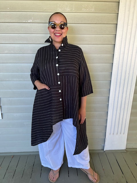 Cheyenne 100% Linen Button Down Tunic