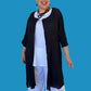 Cheyenne 100% Linen Long Black Duster