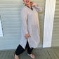 Cheyenne 100% Linen Uneven Hem Crinkle Top