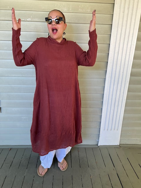 Cheyenne 100% Linen Gauze Dress