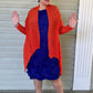 Vanite Couture Pleated Dress (Burnt Orange, Royal Blue, Mustard, Magenta, Pink, or Teal)
