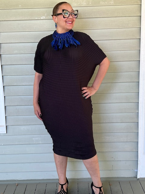 MC Oasis Pleated Evening Dress