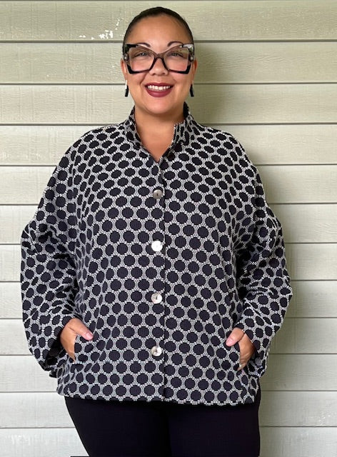 Gerties Dot Stand Collar Jacket