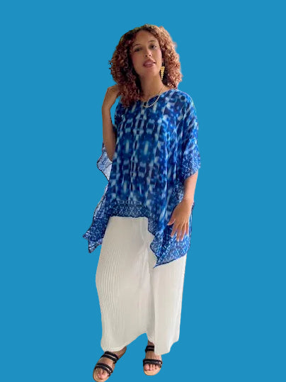 Kumari Indigo Ikat Top