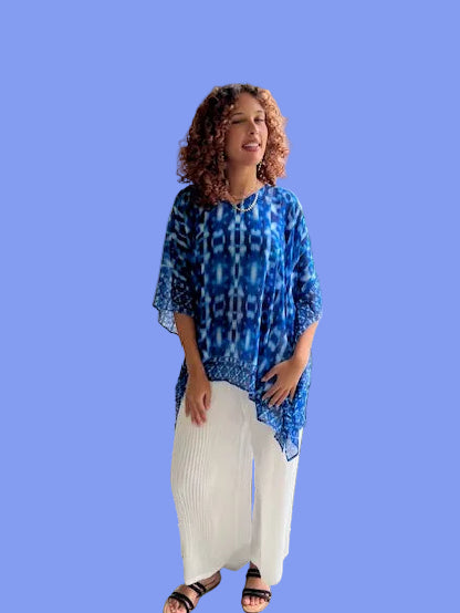Kumari Indigo Ikat Top