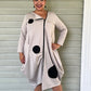 Vanite Couture Black Jacket Dress with White Dots (Black or Ecru)