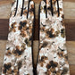 100% Sheepskin Leather Gloves - Dry Flower Floral