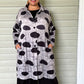 Vanite Couture Dotted Coat Dress (Grey/Black or Brick Red/Black)