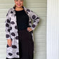 Vanite Couture Dotted Coat Dress (Grey/Black or Brick Red/Black)